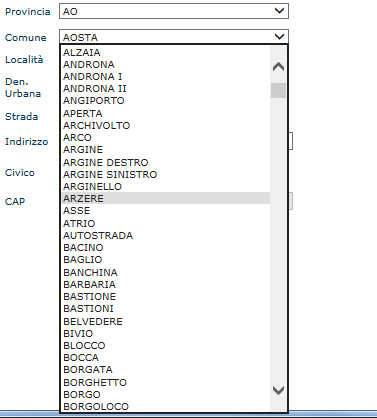 Denominazione Urbana